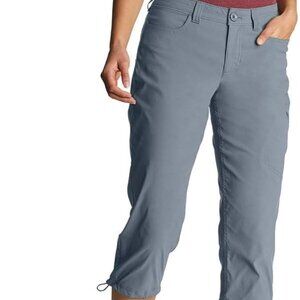 Eddie Bauer Lightweight Cargo Hiking Crop Capri Pant Graphite Size 12